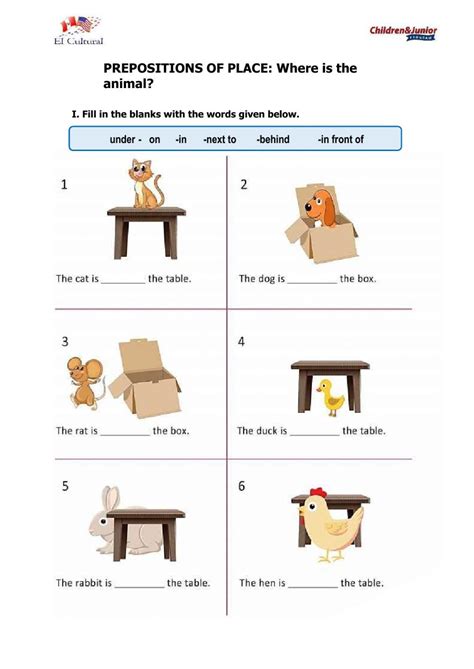 Prepositions Of Place Online Worksheet For TERCERO DE PRIMARIA You Can