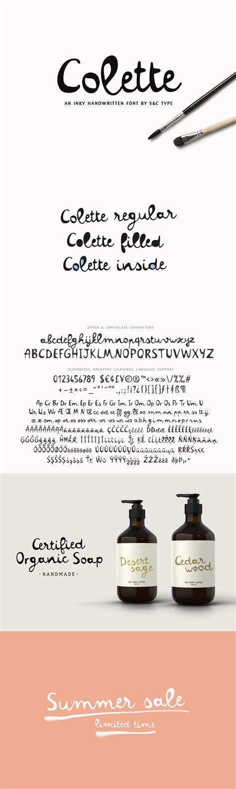 Colette Font Collection Script Fonts Design Handwritten Script Font