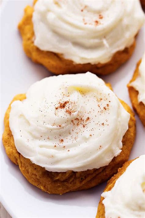 Melt In Your Mouth Pumpkin Cookies With Cream Cheese Frosting The