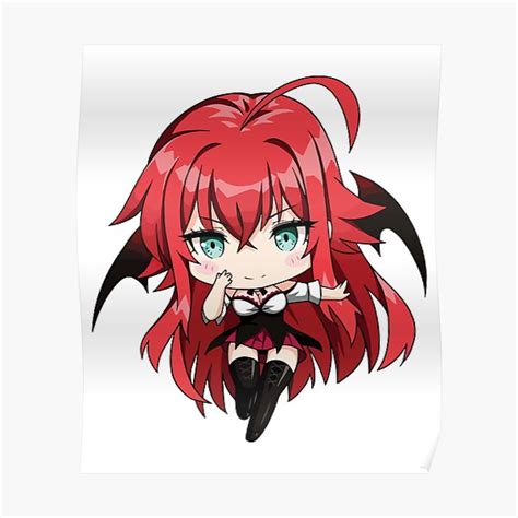 Rias Gremory Chibi High School Dxd Poster By Weebootr4sh Redbubble