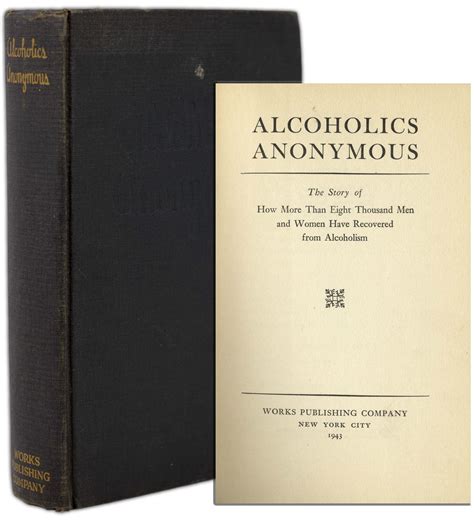 Lot Detail Alcoholics Anonymous Big Book First Edition Fourth Printing