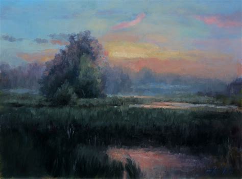 Misty Country Morning Landscape Oil Painting Fine Arts Gallery