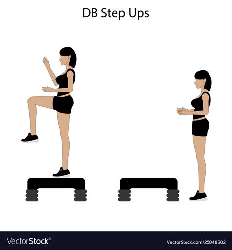 Db Steps Up Exercise Royalty Free Vector Image