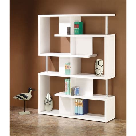Coaster Furniture Hoover White And Chrome 5 Tier Bookcase Bed Bath