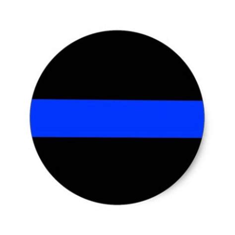 The Thin Blue Line Support The Police Classic Round Sticker Zazzle