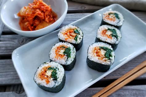 This very classic version is a but for this recipe, i'm introducing the most common ingredients for a classic korean kimbap roll. Kimbap (Korean Seaweed Rice Roll) - Plant-Based Matters