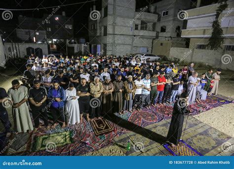 Palestinians Pray Laylat Al Qadr Prayer From Ramadan In The Squares