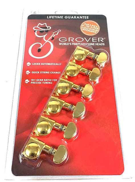 Grover Mini Locking Rotomatics Machine Heads Tuners 406g Gold Reverb