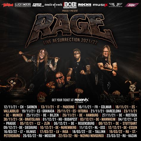 Rage Live Resurrection 202122 Tour Rage