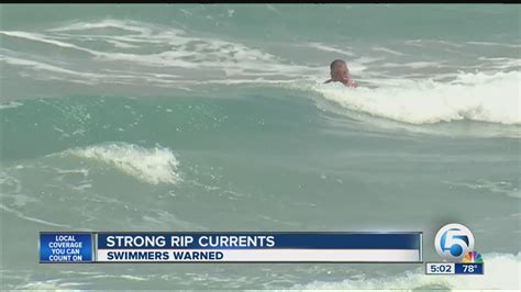 Swimmers Warned Of Strong Rip Currents Youtube
