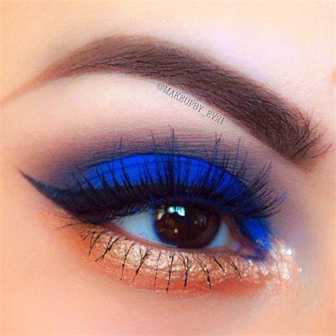 complimentary blue and orange blue eye makeup love makeup gorgeous makeup pretty makeup