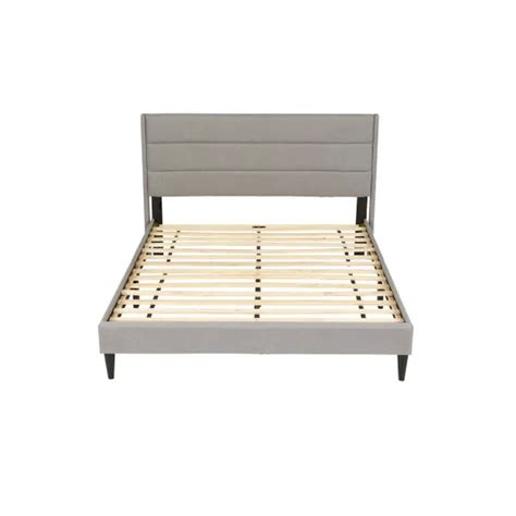 Brookside Amelia Upholstered Cream Queen Bed With Horizontal Channels