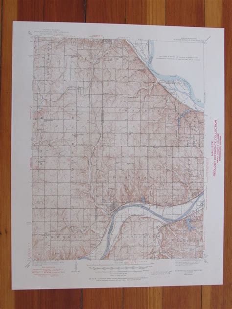 Bonner Springs Kansas 1950 Original Vintage Usgs Topo Map 1950 Map