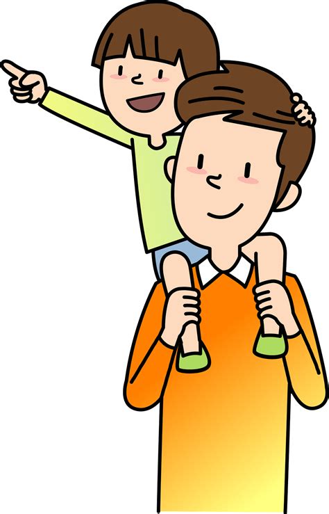 father and son clipart