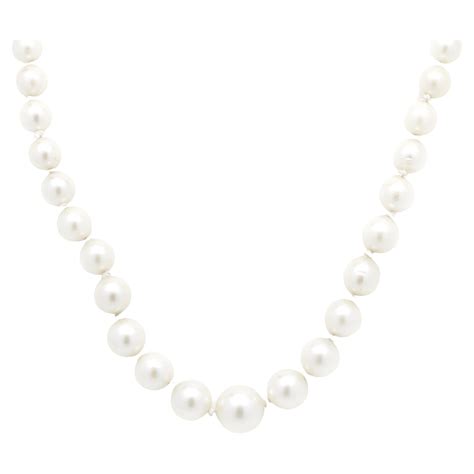 Carat Diamond Cultured Freshwater Pearl White Gold Wire Necklace For Sale At Stdibs