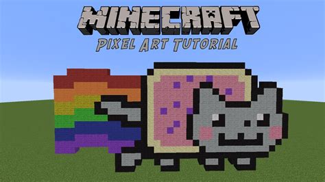 Minecraft Pixel Art Tutorial Nyan Cat Youtube