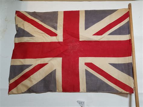 Union Jack Flag Very Very Old 16 X 12 Schmalz Auctions