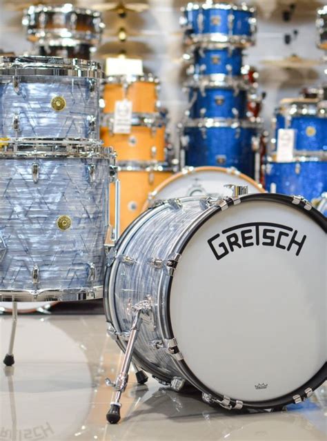 Gretsch Broadkaster 18″12″14″ft Sky Blue Pearl Drums And Music
