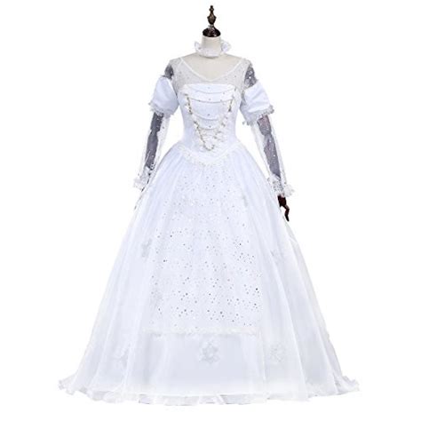 Alice In Wonderland White Queen Cosplay Costume Dress Costume Party World