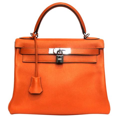 2006 Hermès Orange Leather Kelly 28 Bag At 1stdibs Hermes Kelly 28
