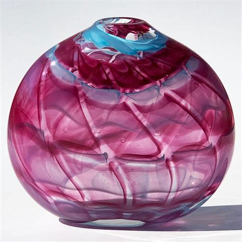 Round Glass Vase I Butterfly Ii I By Amelia Burke I Boha Glass