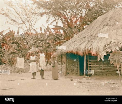 Uganda From Hoima To Fort Portal Hut With Native Young Women 1936