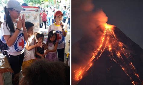 Mayon Volcano Eruption Fears Of Disease Spreading As 75k Evacuated