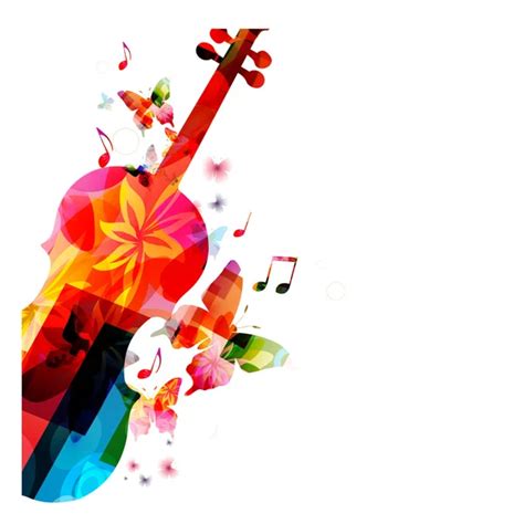 Music Background Colorful Music Notes Vector Illustration Design