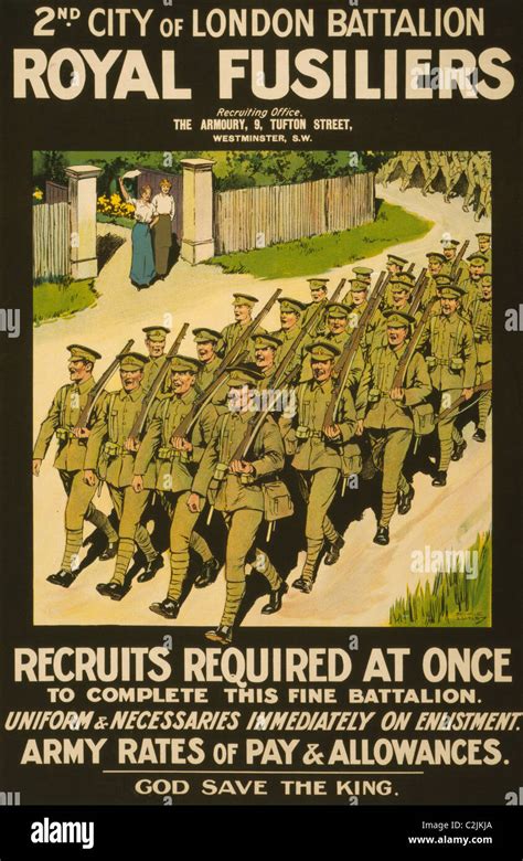 2nd City Of London Battalion Royal Fusiliers Recruits Required At