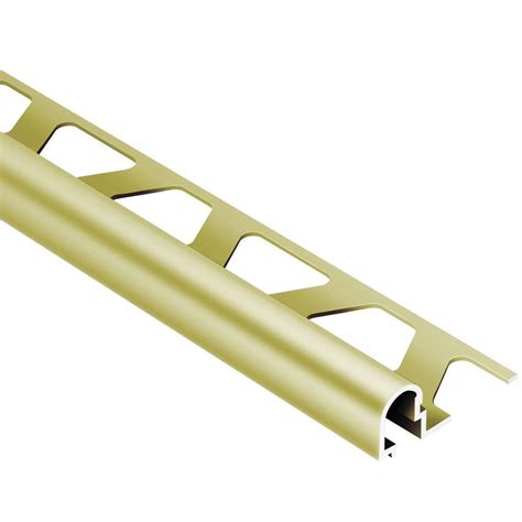 Bullnose is similar to schluter in the sense that it is a way to make the edge of tile transition more smoothly to another material or surface. Schluter Rondec-DB Satin Brass Anodized Aluminum 17/32 in ...