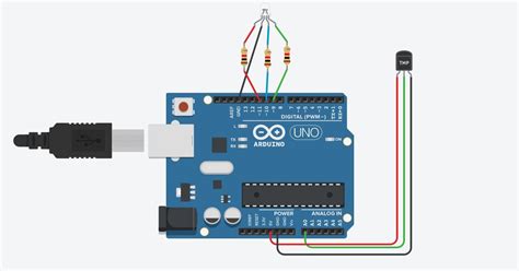Temperature Sensor Arduino Tinkercad