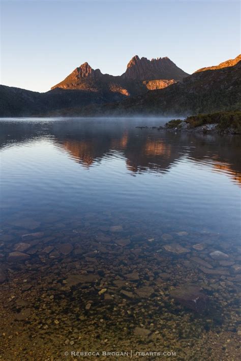 Cradle Mountain And Dove Lake Misty Morning Reflections Cradle