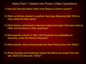 Revision Rise Of The Nazis And Nazis In Power