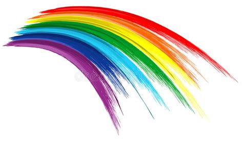 Art Rainbow Color Brush Stroke Paint Draw Background Illustration