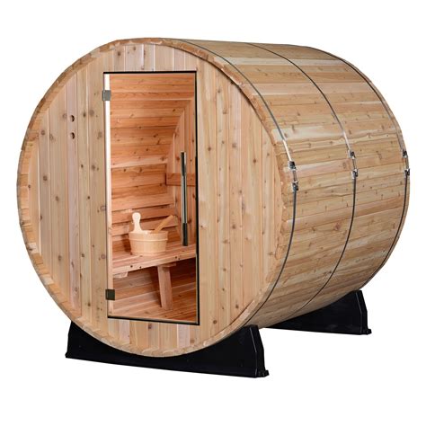 Almost Heaven 6′ X 6′ Pinnacle 4 Person Barrel Sauna Sauna Place