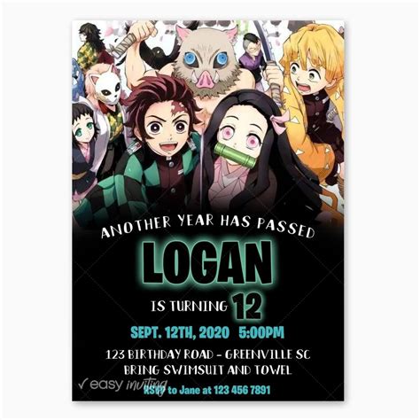 An Anime Birthday Party With The Name Logan On It And Characters In