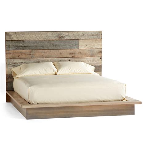 Pacifica Barnwood Platform Bed Reclaimed Wood Beds Bed Bed Furniture