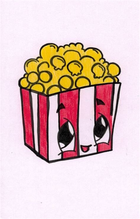 popcorn cartoon cute cartoon drawings cartoon drawings cute easy drawings