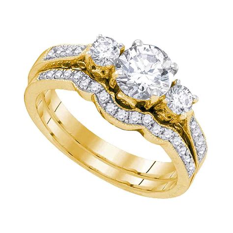 S M Diamonds Kt Yellow Gold Womens Diamond Stone Bridal Wedding