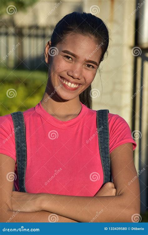Beautiful Filipina Woman And Happiness Stock Photo Image Of