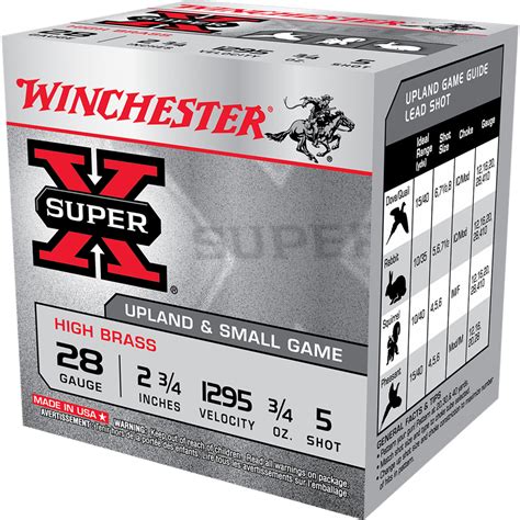 Winchester Super X High Brass Heavy Game Load 28 Ga 2 75 In 3 4 Oz 5