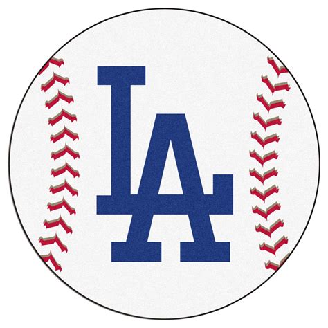 27 Blue And White Mlb Dodgers Baseball Mat Round Area Rug In 2022