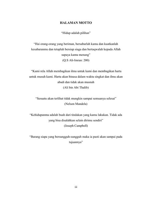 Halaman Motto Skripsi – Ilustrasi