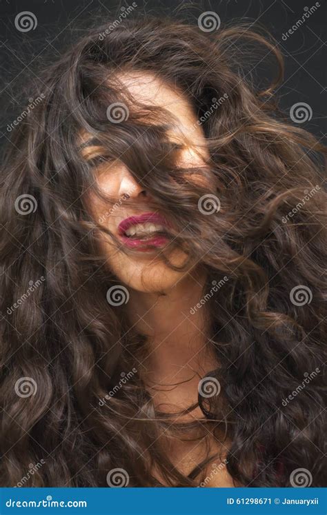 Beautiful Woman Shaking Her Hair Stock Image Image Of Glamour Hairstyle 61298671
