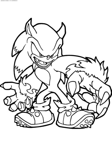 Evil Sonic Coloring Pages Clip Art Library
