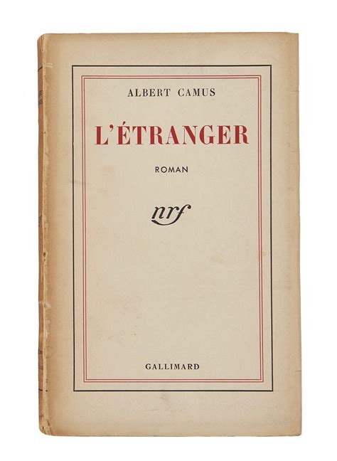 Letranger By Albert Camus Very Good Soft Cover 1942 1st Edition