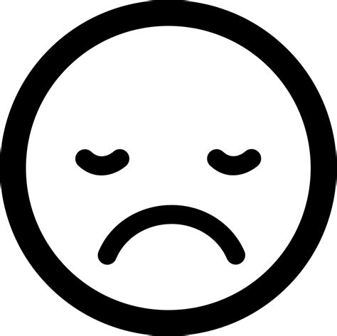 Sad Sleepy Emoticon Face Square Svg Png Icon Free Download 50945