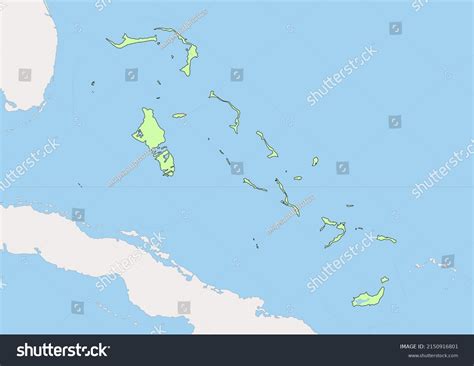 High Detailed Vector Bahamas Physical Map Stock Vector Royalty Free