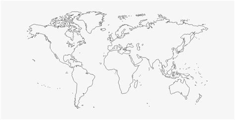Blank World Map Without Borders