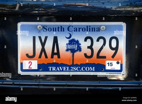 Car Number Plate South Carolina Usa Stock Photo Alamy
